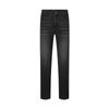 Qipai Men's Jacquard Denim Stretch Straight-Leg Jeans
