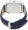 ALIAS Analog Men's Watch, Tonneau Case, Waterproof Leather Strap, A35M28, Navy