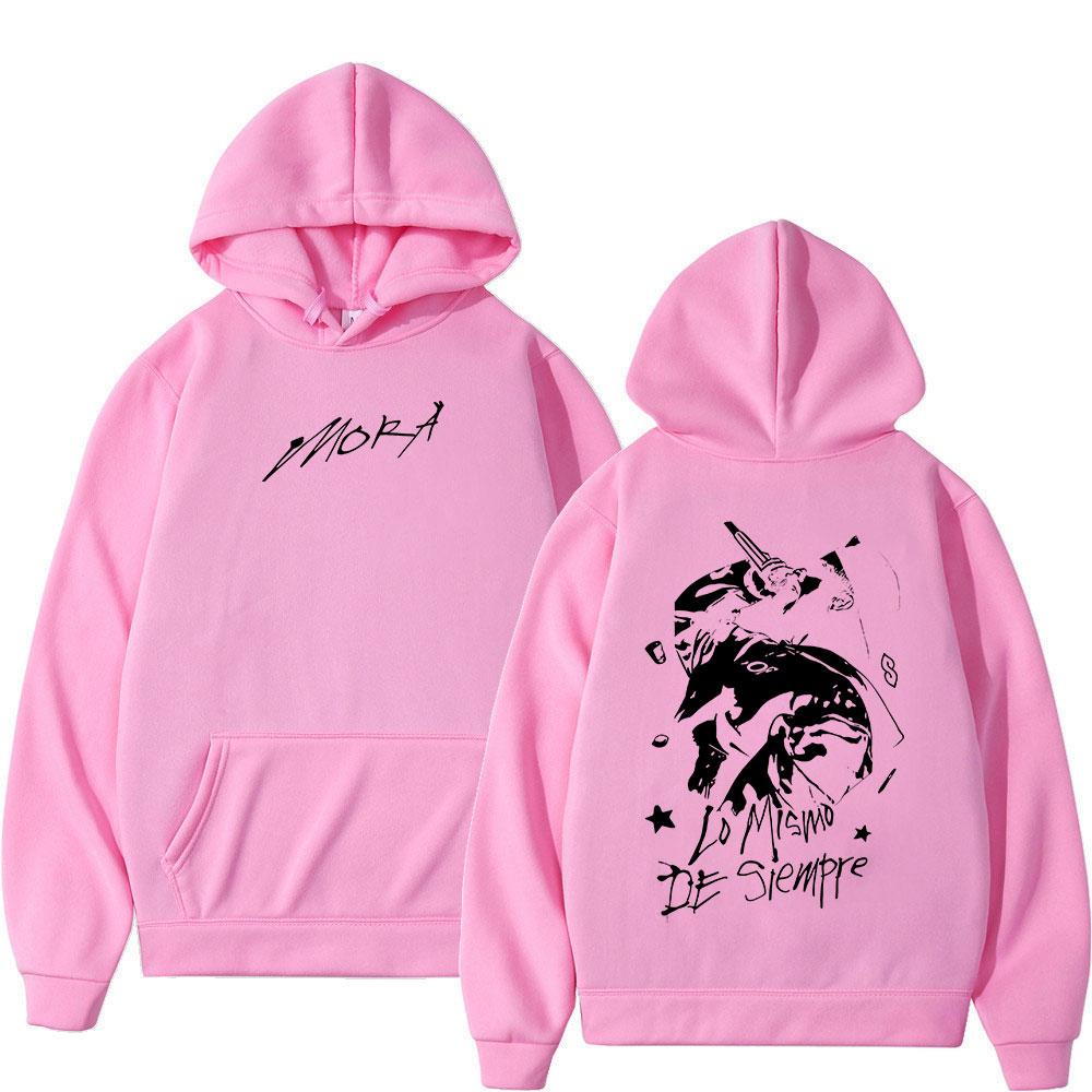 Rapper Mora Lo Mismo De Siempre Album Hoodies Men Women Fashion Hip Hop Oversized Sweatshirts High Quality Long Sleeves Pullover