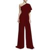 2022 European and American Leisure Sexy Sleeveless Sloping Shoulder Jumpsuit Casual One Shoulder Jumpsuit