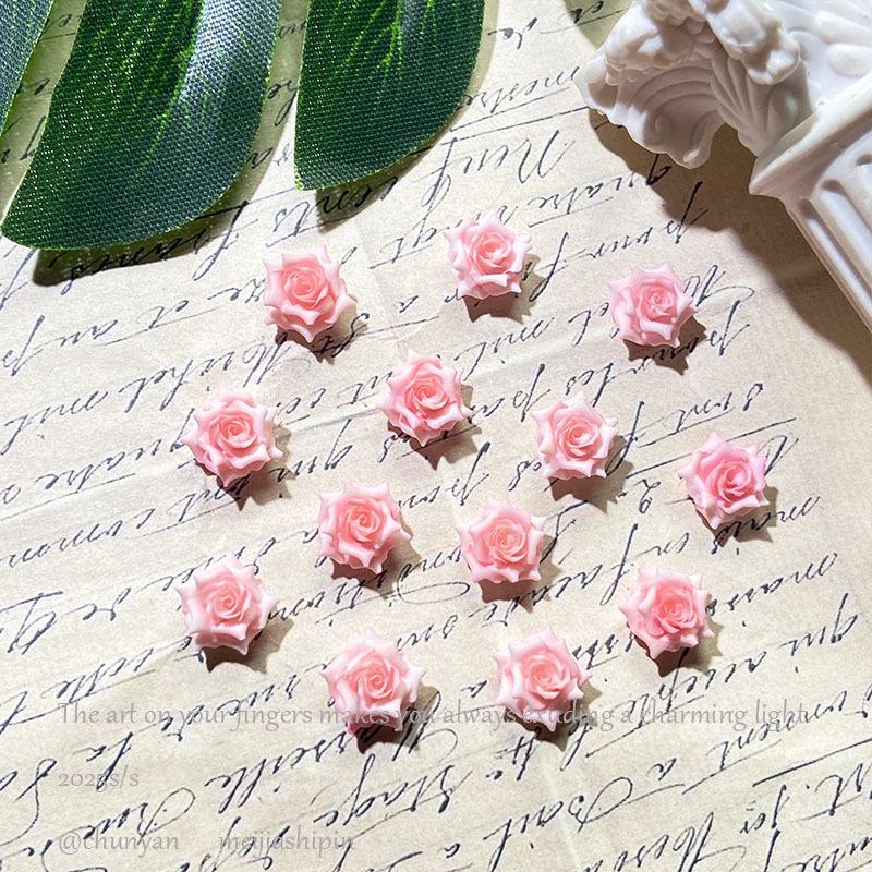 New Tie-Dye Pink Rose Luminous Nail Art & DIY Bracelet Accessories