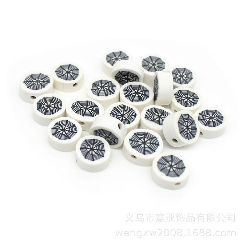Halloween Polymer Clay Beads Spooky Skull Pumpkin Ghost Spacer DIY Jewelry Making 10mm 1000pcs