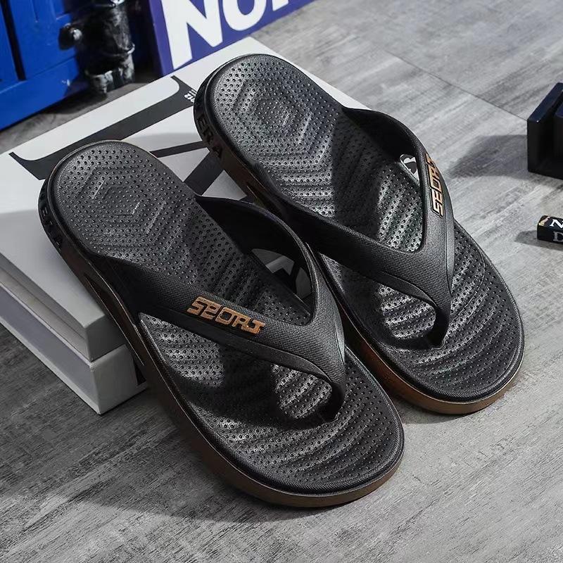 

New simple flip-flops men s wear non-slip fashion casual foot pins men s breathable beach cool slippers 40