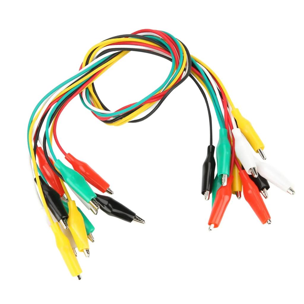 10pcs 50cm Crocodile Clip Number 35mm Double ended Crocodile Clips Cable Testing Wire Clip