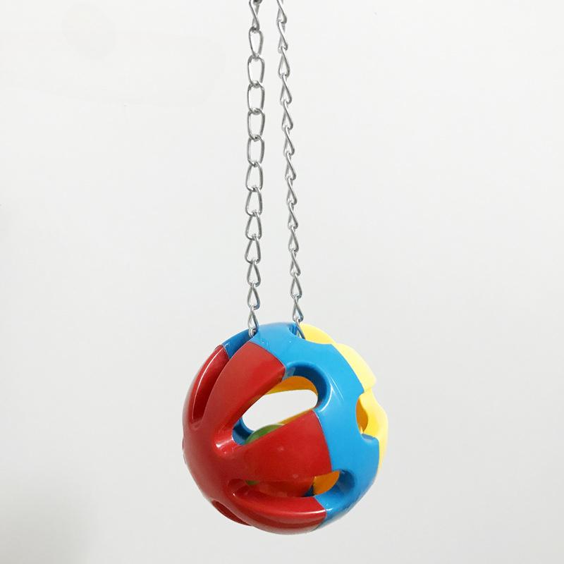 

Parrot Chew Toy Pet Bird Plastic Chew Ball Birds Interactive Toy Chain Cage Toy for Parrot Cockatiel Parrot Cage Accessories