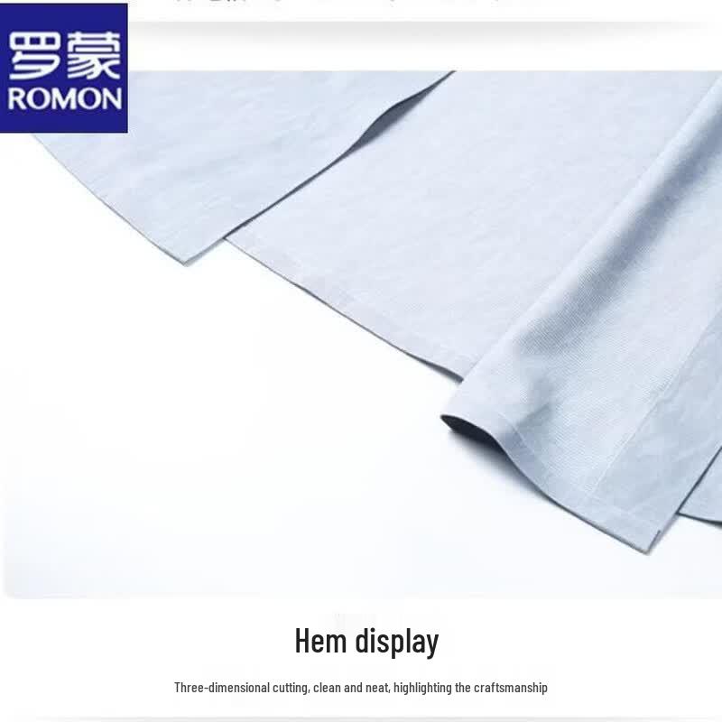 ROMON Men's Silk-Blend Ice Silk Short Sleeve Polo Shirt