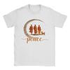 Mens TShirt Peace Walking Monks Minimalist Zen Vintage 100 Cotton Tees Short Sleeve  T Shirt O Neck Clothes Graphic