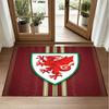 Wales Rugby Design Crystal Velvet Rug Soft Decorative Mat for Bedroom Entrance