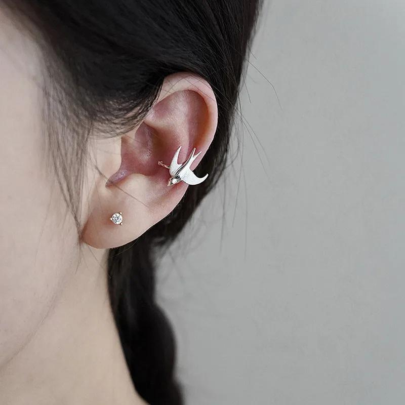 ly Arrived Swallow Bird Clip on Earrings for Girls Cute Animal Chinese National Tide Earring Ladie Jewelry Gift