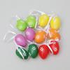 12PCS Plastic Easter Eggs Happy Easter Day Decors with Hangable Lanyards Colorful Eggs for Outdoor Easter Decors