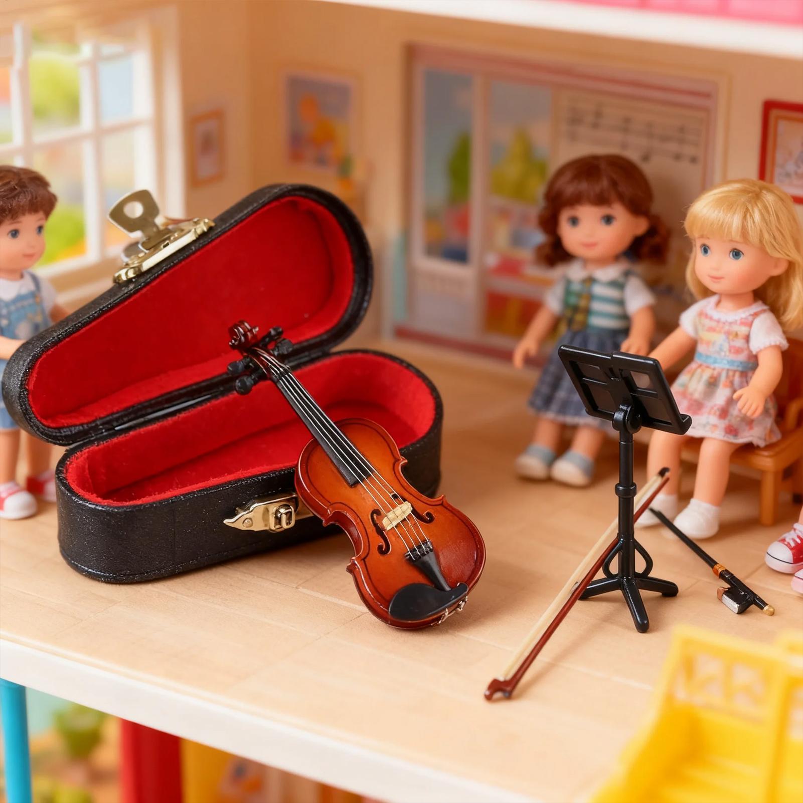 

Tiny Violin With Sound 5 Inch Keychain Charm Mini Musical Instrument For Desk Bedside Bookcase Children Bookshelf Hobbyists China Mainland