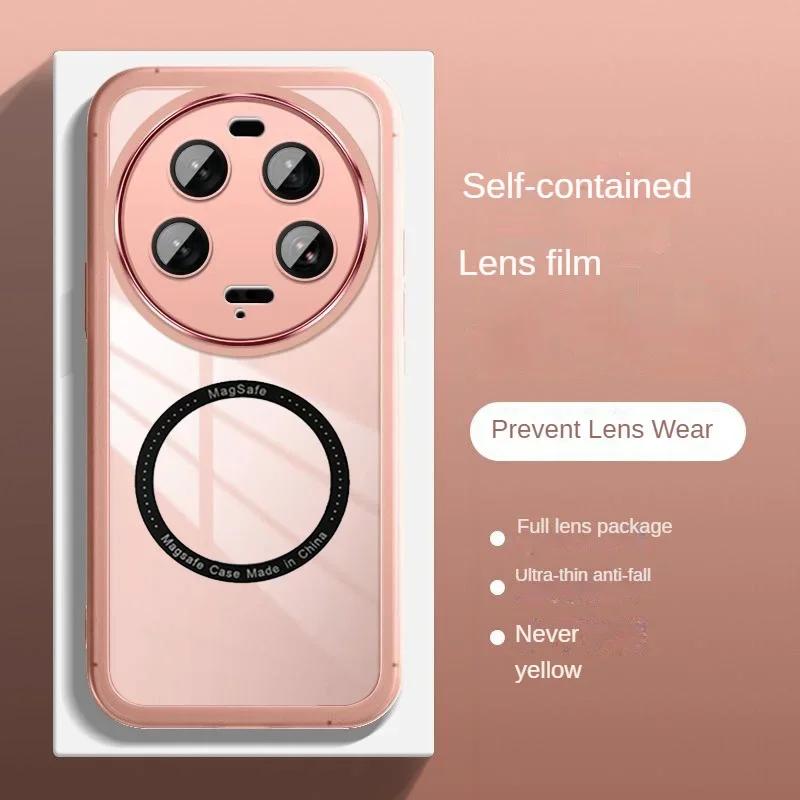 15 Ultra Lens Protection Film Wireless Charging Case For Xiaomi 15 Ultra 14T Pro Soft Silicone Shockproof Clear Cover Bumper