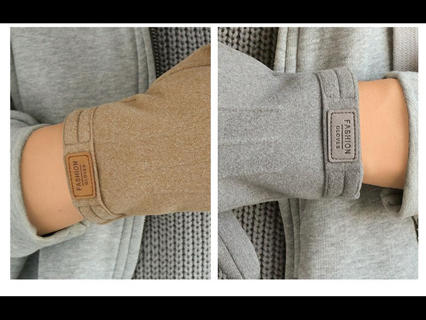 Men's Winter Touchscreen Gloves - Velvet Lined, Windproof, Warm, Korean Style