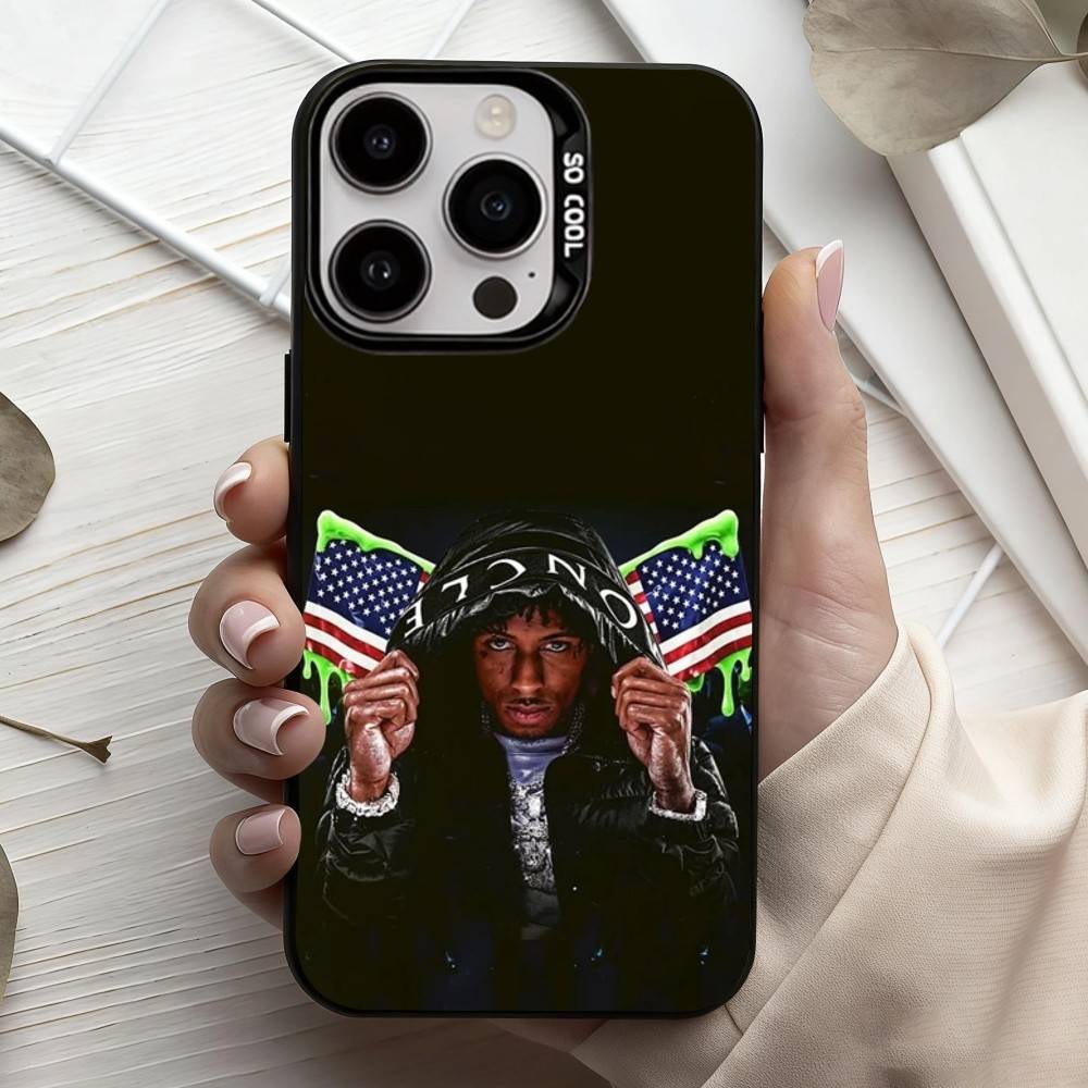 YoungBoy Never Broke Again Tour Phone Case For iPhone17,16,15,14,13,12,11 Plus,Pro Max Black Candy silver phone case