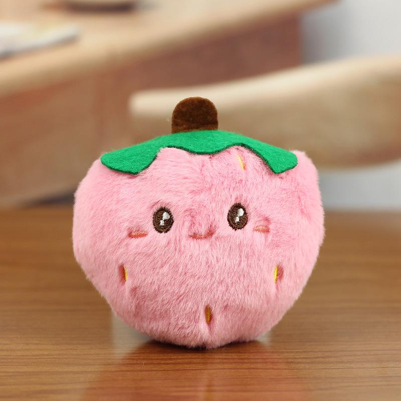Adorable Strawberry Plush Keychain Soft Toy Cute Fruit Decoration For Bags Keys And