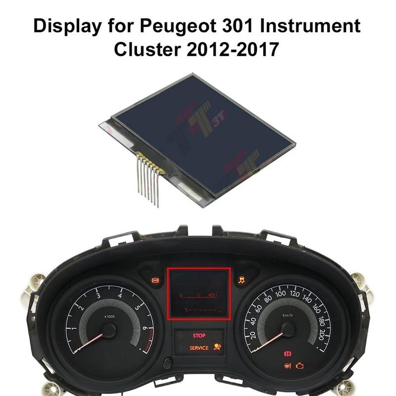 Dashboard LCD Display for Peugeot 301 Instrument Cluster