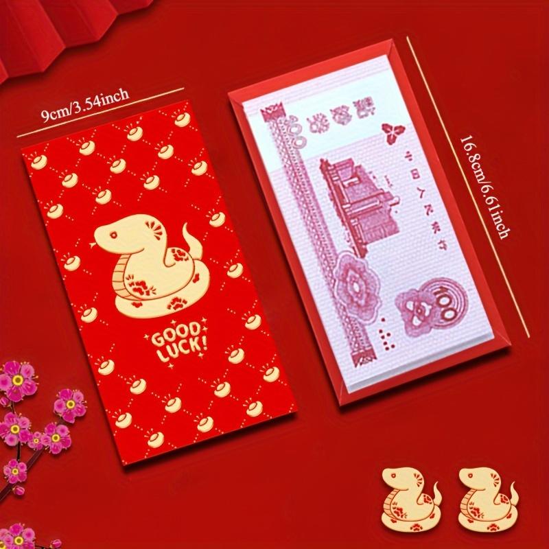 6pcs, 2025 Red Envelope Chinese New Year ,  Envelope for Money, Hongbao, Used for Weddings, Valentine's Day, Thanksgiving Gift.