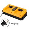 Portable Dual Ports Fast Charger For Dewalt 18V 20V Lithium Battery Mini Charger Rechargeable DCB207 DCB206 DCB204 DCB203
