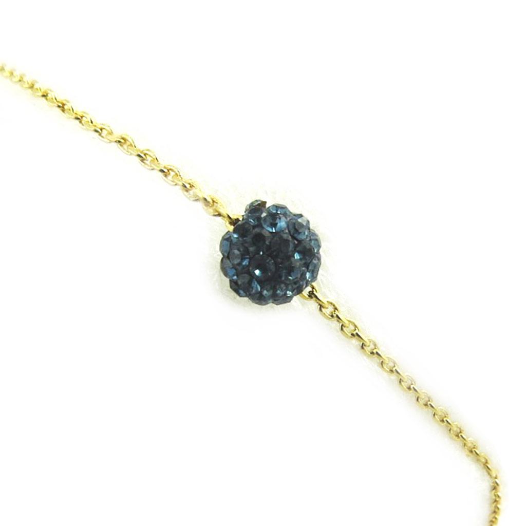 Les Trésors De Lily [M0925] - Modrý pozlacený náramek 'Sissi' - 6 mm