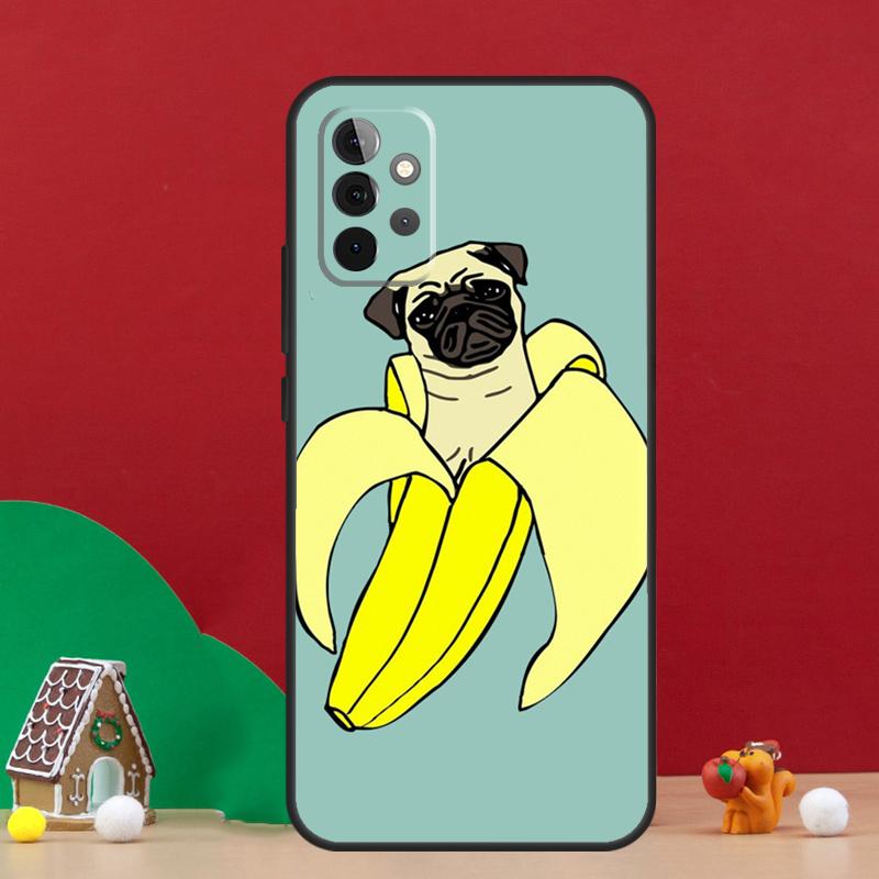 Funny Cartoon Pug Case For Samsung Galaxy A54 A06 A16 A26 A36 A56 A53 A32 A52 A33 A13 A55 A35 A15 A14 A34 A17