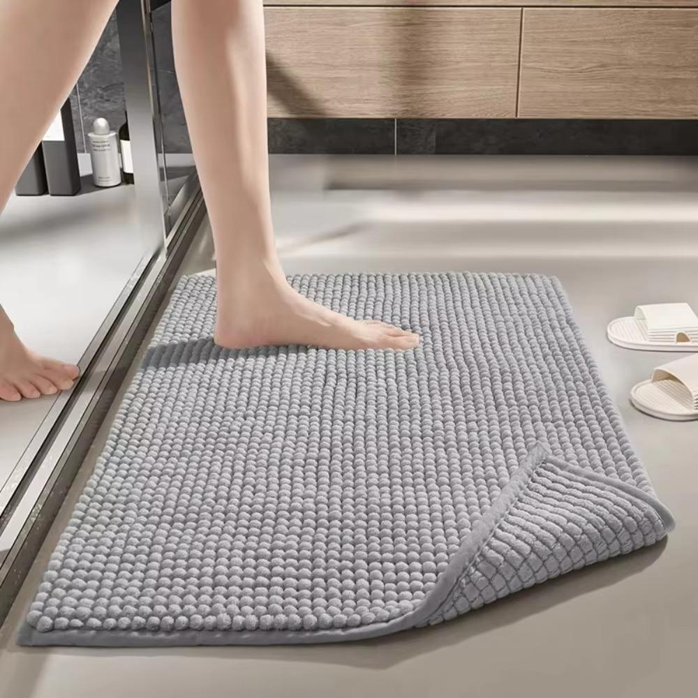 Absorbent Bath Rug Non-slip Living Room Carpets Household Chenille Bathroom Mat  Bedroom