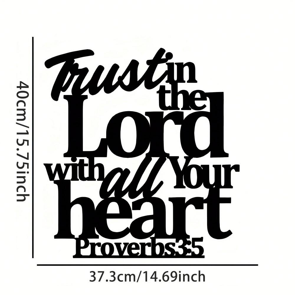 

Christian Scripture Metal Wall Art Signage, Handcrafted Steel Bible Plaque for Home, Cafe and Bar Decor