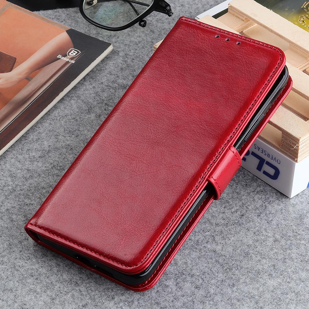 Pro Samsung Galaxy S25 Pouzdro Edge Textura Crazy Horse PU Kůže Kryt se Stojanem na Telefon