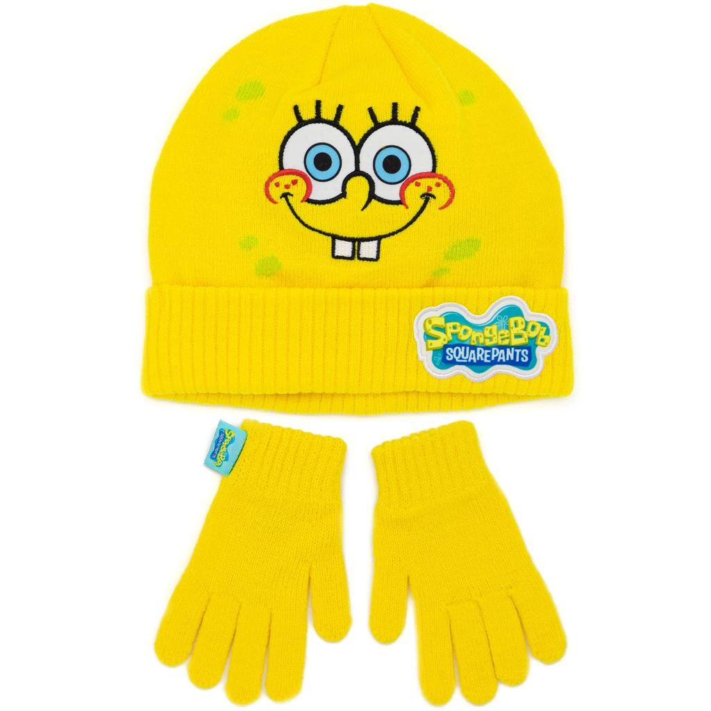 SpongeBob SquarePants Strikket lue og hansker for barn/barn