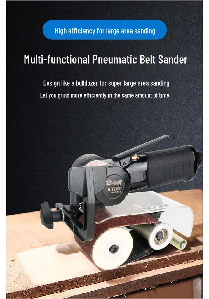 Pneumatic Stainless Steel Belt Grinder for Wire Drawing and Rust Removal