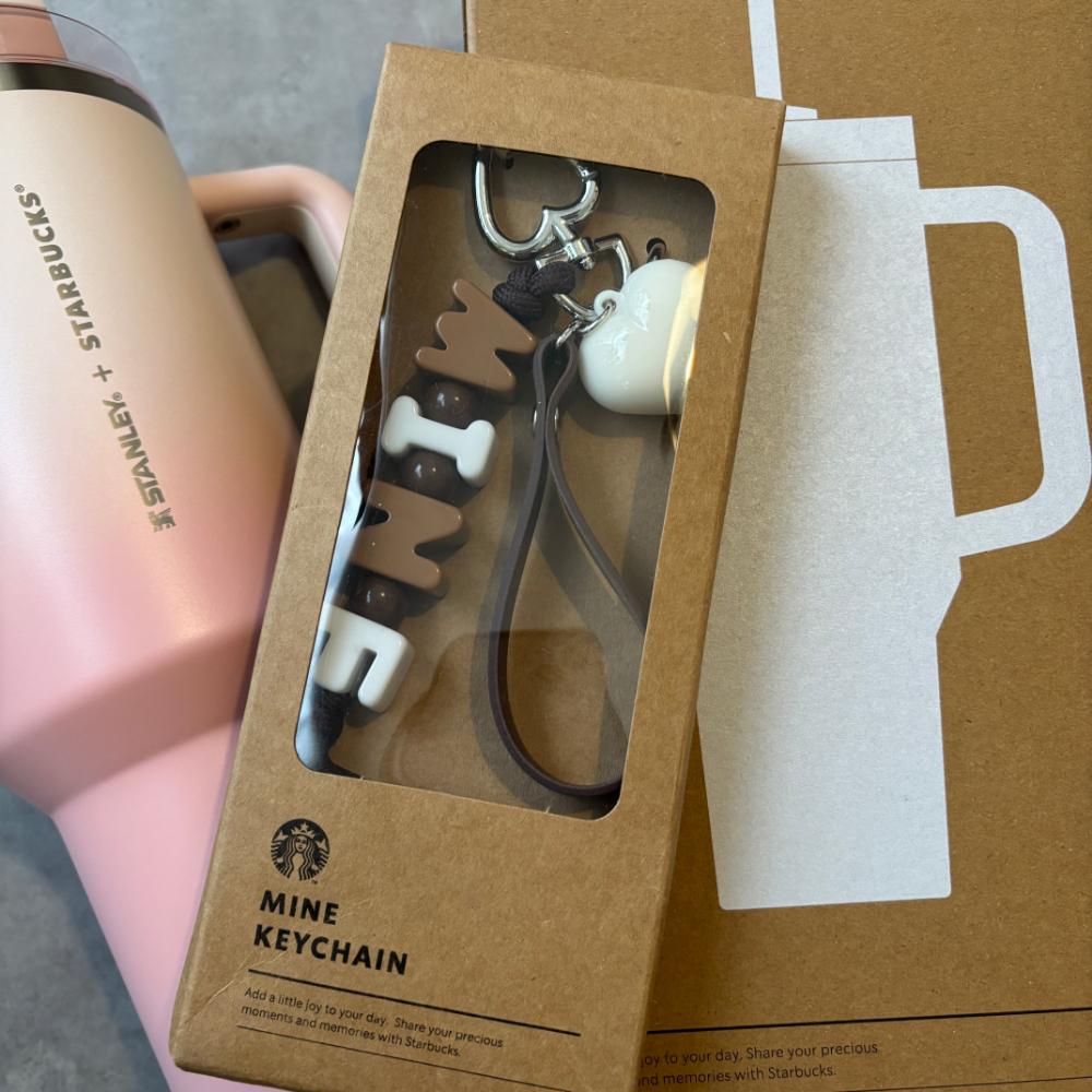[USED] Korea-exclusive Starbucks Gradient Pink Tumbler, 1183ml, with Tea Charm