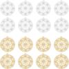 50Pcs 2 Colors Brass Pendants, Hollow, Flat Round with Flower, Mixed Color, 28x26x0.3mm, Hole: 1mm, 25pcs/color