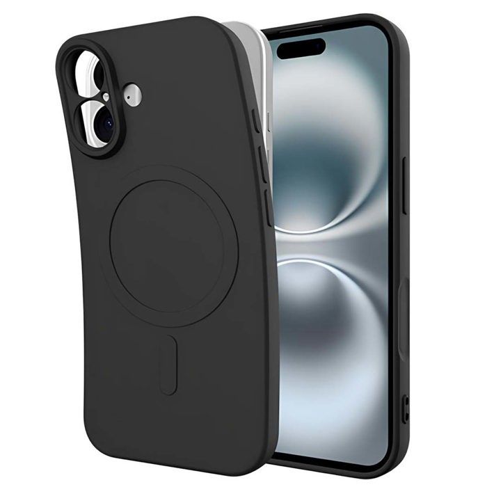 Coque Pour iPhone 17 MagSafe En TPU Résistant Série KickCase JUST IN CASE Noir