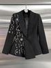 Eleganter Damen Slim-Fit Blazer - Frühjahrskollektion 2026 mit buntem Strass-Design
