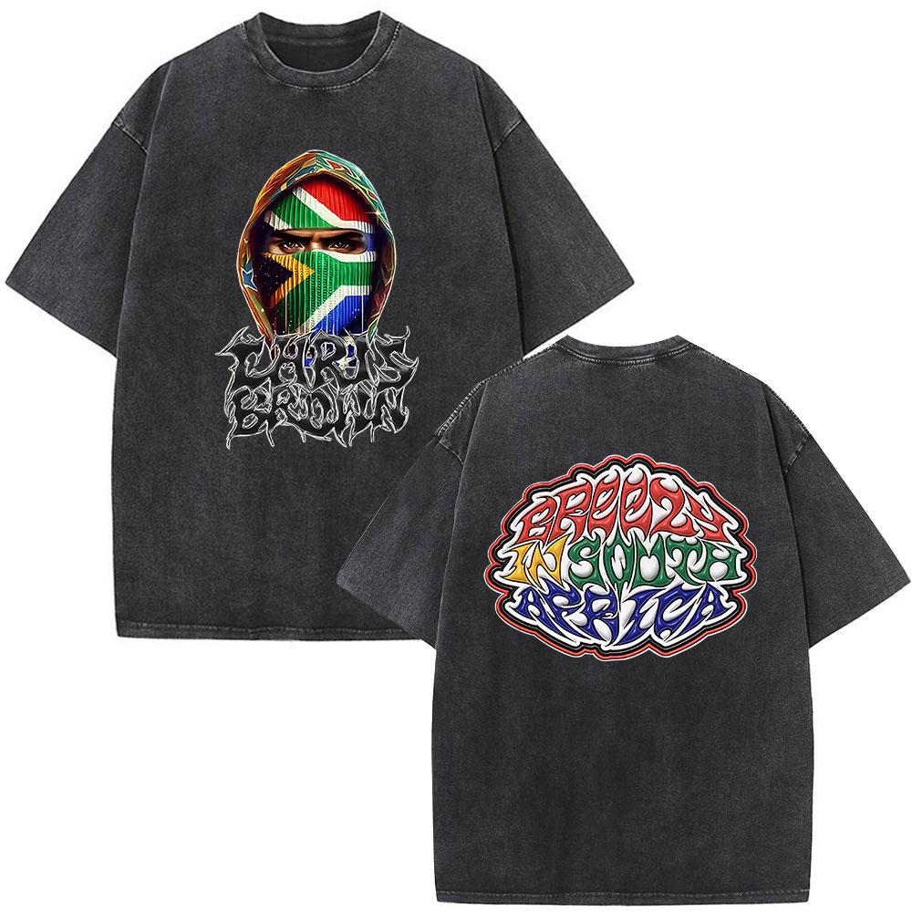 Rapper Chris Brown Breezy Bowl XX Tour 11:11 Vintage Washed T-Shirt Herren Damen Mode Hip Hop T-Shirts Baumwolle Oversized T-Shirts