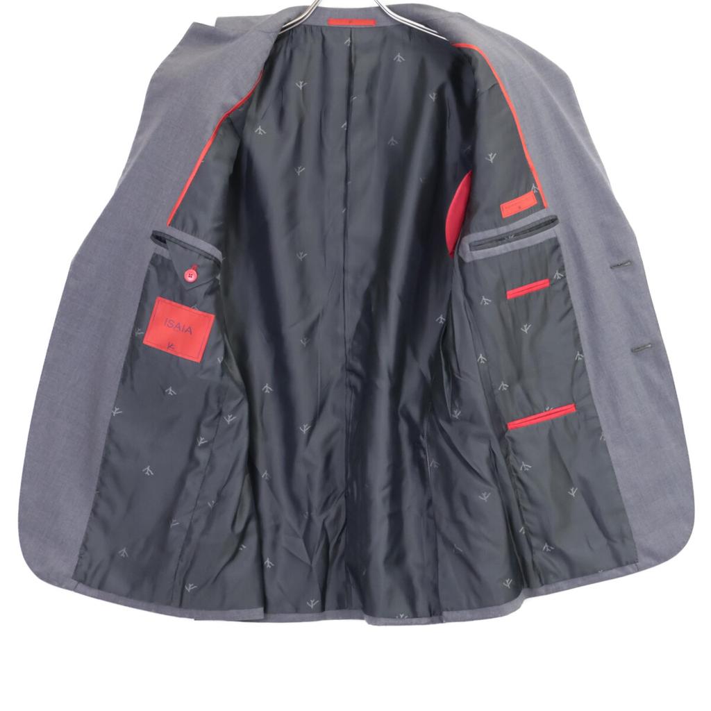 ISAIA FASE GREGORY Grey Single 2B Boots Suit Setup 48 grayUsed