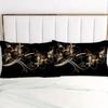 Black Gold Flower Three-piece Elegant Flower Duvet Cover Women's Room Decoration Bedding