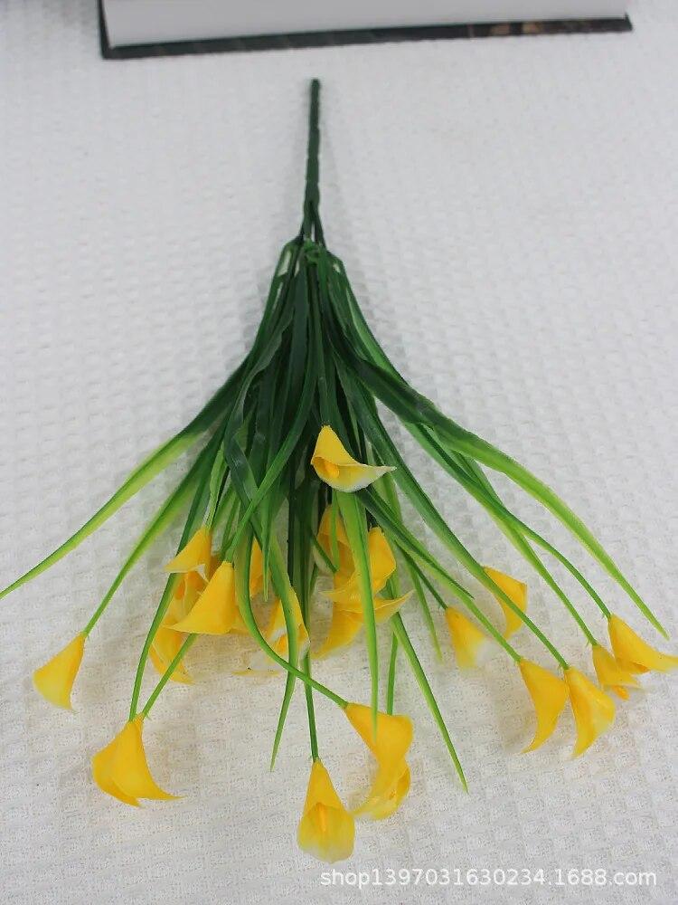 1 STK Künstliche Blumen Farbe Calla Lilie Kunstblumen Für Außengarten Terrasse Draußen Fenster Hof Büro Zuhause Schreibtisch Zimmer