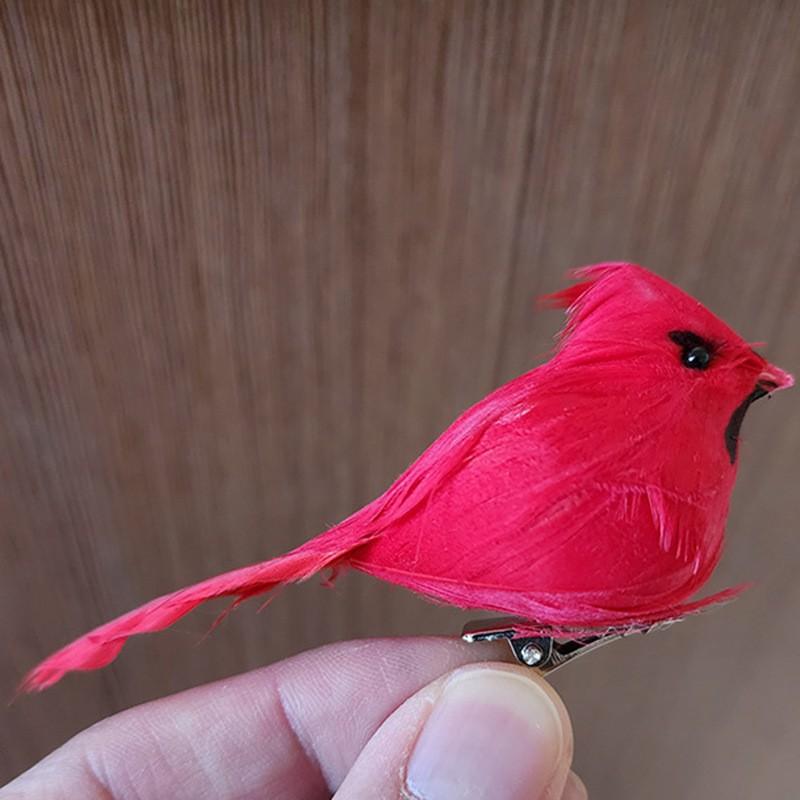 Artificial Robin Bird Decoration Feather Bird Craft Ornament Simulation Little Robin Bird Garden Ornaments Deco Jardin Féerique