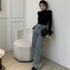 New ArrivalS Open Run Women S Slim FiT Layered Black Long Sleeve T ShirT