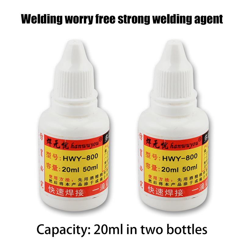 20/50ml Edelstahl Lötflussmittel Lötpaste Flüssiglötwerkzeug Schnelles Schweißen Ungiftig Hly-800 Lötflussmittel für Nickel/Kupfer