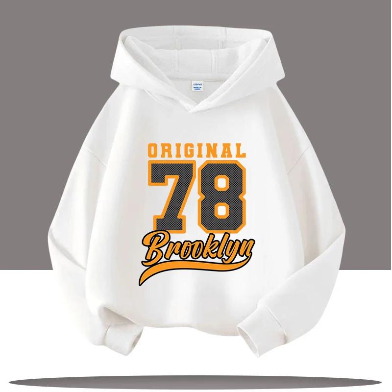 2025 New Style Boys' Sport Shirt Retro Digital Cartoon Print Children's Hooded Coat Girls' Casual Top Autumn/Winter Clothing
