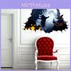 Horror 3d Wall Sticker For Halloween Haunted House Decor Waterproof Pvc For Living Room