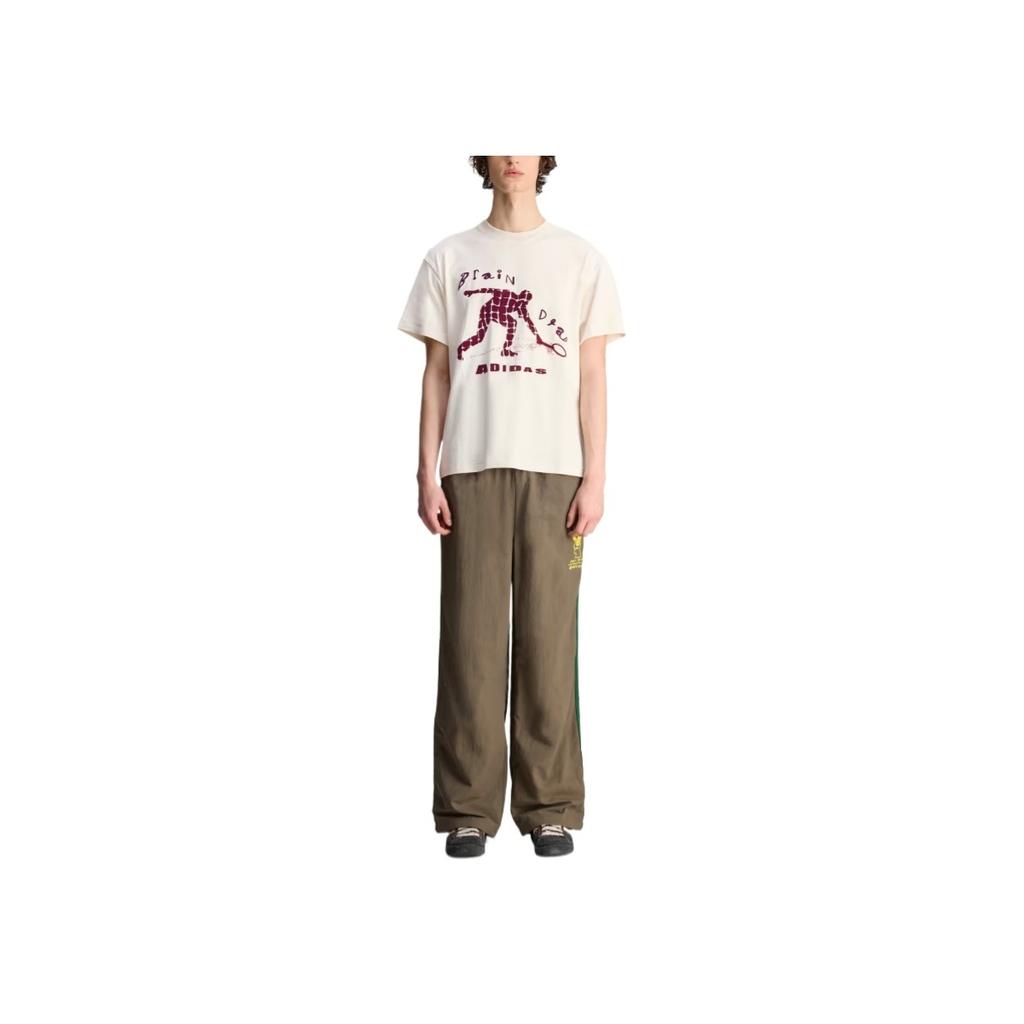 Adidas Originals X Brain Dead Comfortable Fashionable Simple Versatile Sports Pants Unisex Pants Brown Green JN2410