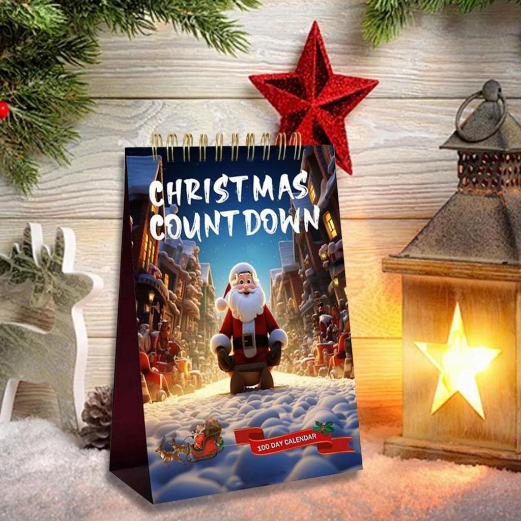 Christmas Countdown Calendar 2026 100 Day Christmas Countdown Calendar Interactive Table Centerpieces For Holiday December Teens