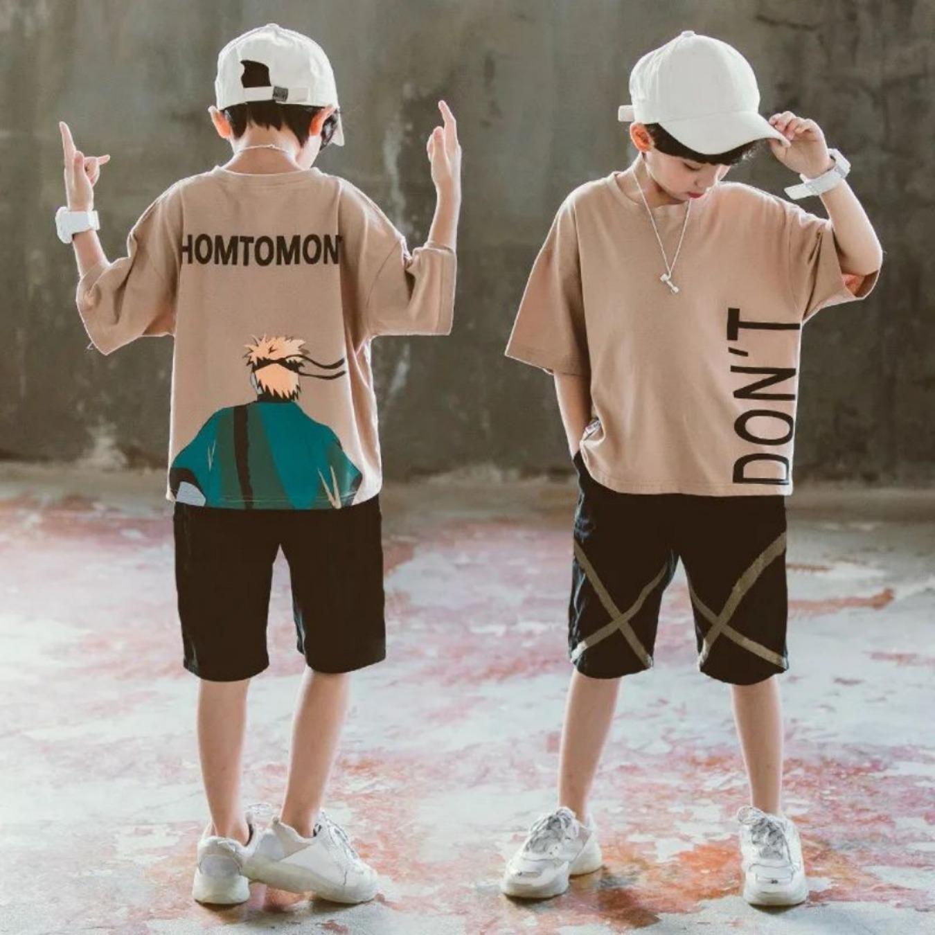 

2025 New Children s Clothing Set Summer 2025 Boys Baby T-shirt+Shorts Set Children s Clothing Sports Set Youth 6-12 Years Old 13-14Y