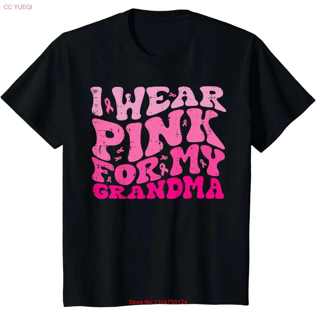 Kids Breast Cancer Pink Grandma Retro Awareness Girls Boys T Shirt for vintage Washed Casual Breathable Comfortable Stretched