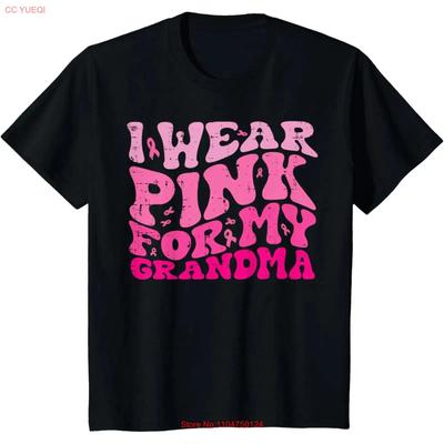 Kids Breast Cancer Pink Grandma Retro Awareness Girls Boys T Shirt for Vintage Washed Casual Breathable Comfortable Stretched