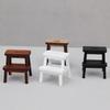 1:12 Dollhouse Mini Stool Exquisite Details Realistic Appearance Double-deck Step Stool Doll House Accessory