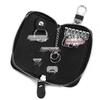 Genuine Leather Car Key Bag - Women's/Men's Waist-Hanging Zipper Key Case