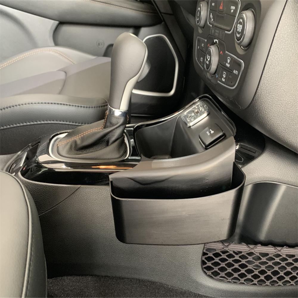 Car Gear Shift Storage Box Organizer Tray Phone Container Stowing Tidying for Jeep Compass 2017-2026 Auto Interior Accessories